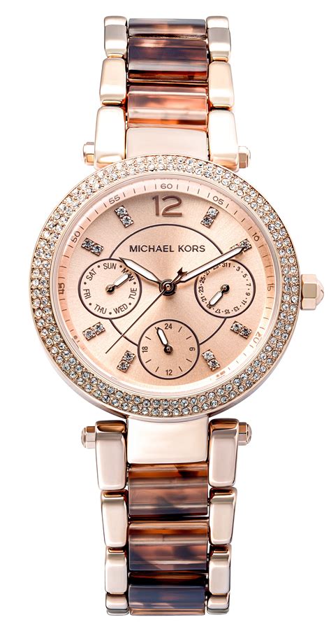 gold ladies parker conograph michael kors watch|michael kors parker rose gold.